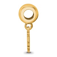 Sterling Silver Gold-plated LogoArt Wake Forest University W-f Deacon Extra Small Dangle Bead Charm view 2