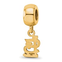 Sterling Silver Gold Plated Major League Baseball LogoArt St. Louis Cardinals St. L Dangle Bead view 5