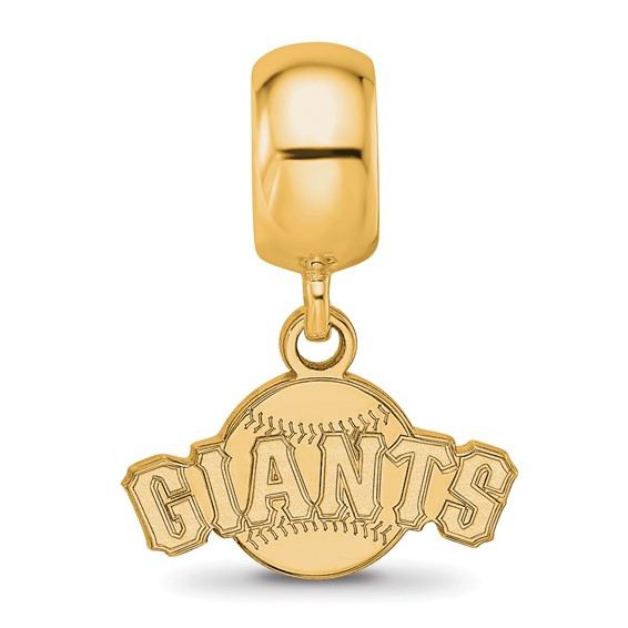 Sterling Silver Gold Plated Major League Baseball LogoArt San Francisco Giants Extra Small Dangle