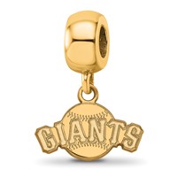Sterling Silver Gold Plated Major League Baseball LogoArt San Francisco Giants Extra Small Dangle view 1
