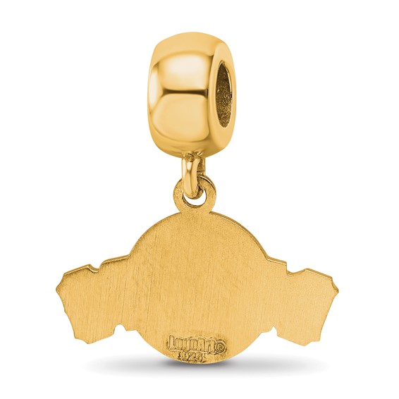 Sterling Silver Gold Plated Major League Baseball LogoArt San Francisco Giants Dangle Bead