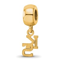Sterling Silver Gold-plated LogoArt Kansas State University K-s Extra Small Dangle Bead Charm view 5