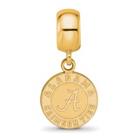 Sterling Silver Gold-plated LogoArt University of Alabama Crimson Tide Small Dangle Bead Charm view 4