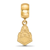 Sterling Silver Gold-plated LogoArt Purdue University Boilermakers Train Logo Small Dangle Bead Charm view 3