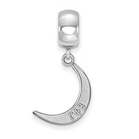 Sterling Silver RH-plated LogoArt Gamma Phi Beta Crescent Moon Bead view 2