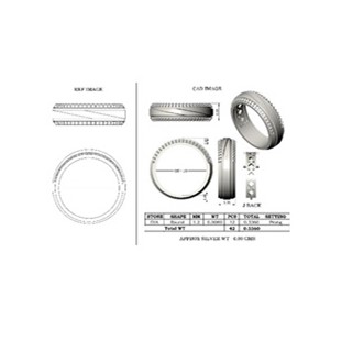 14K Yellow Gold 1/3 Ctw Dia Mens Ring - Dia: E