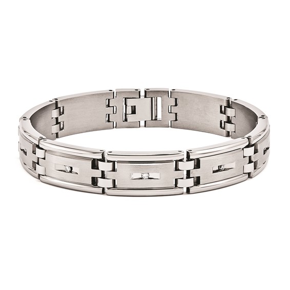 Titanium .25 TCW Diamond Bracelet