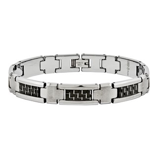 Tungsten w/ Carbon Fiber 10mm 8.75" Bracelet