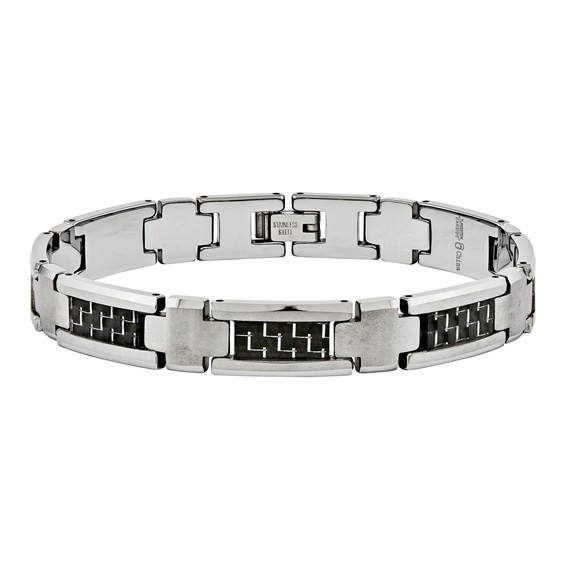 Tungsten w/ Carbon Fiber 10mm 8.75" Bracelet