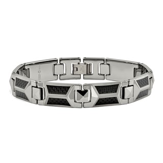 Tungsten & Carbon Fiber Men's 8.5" Bracelet