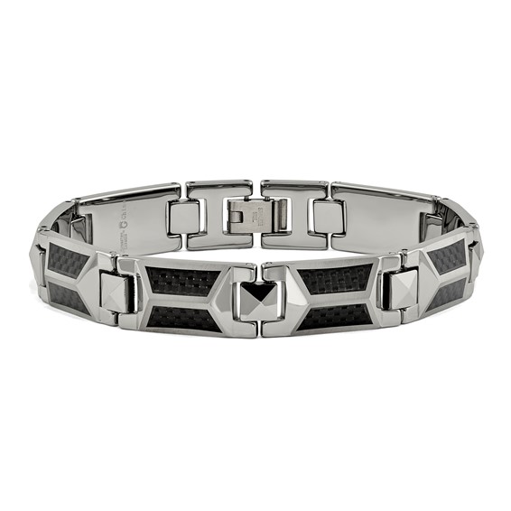 Tungsten & Carbon Fiber Men's 8.5" Bracelet