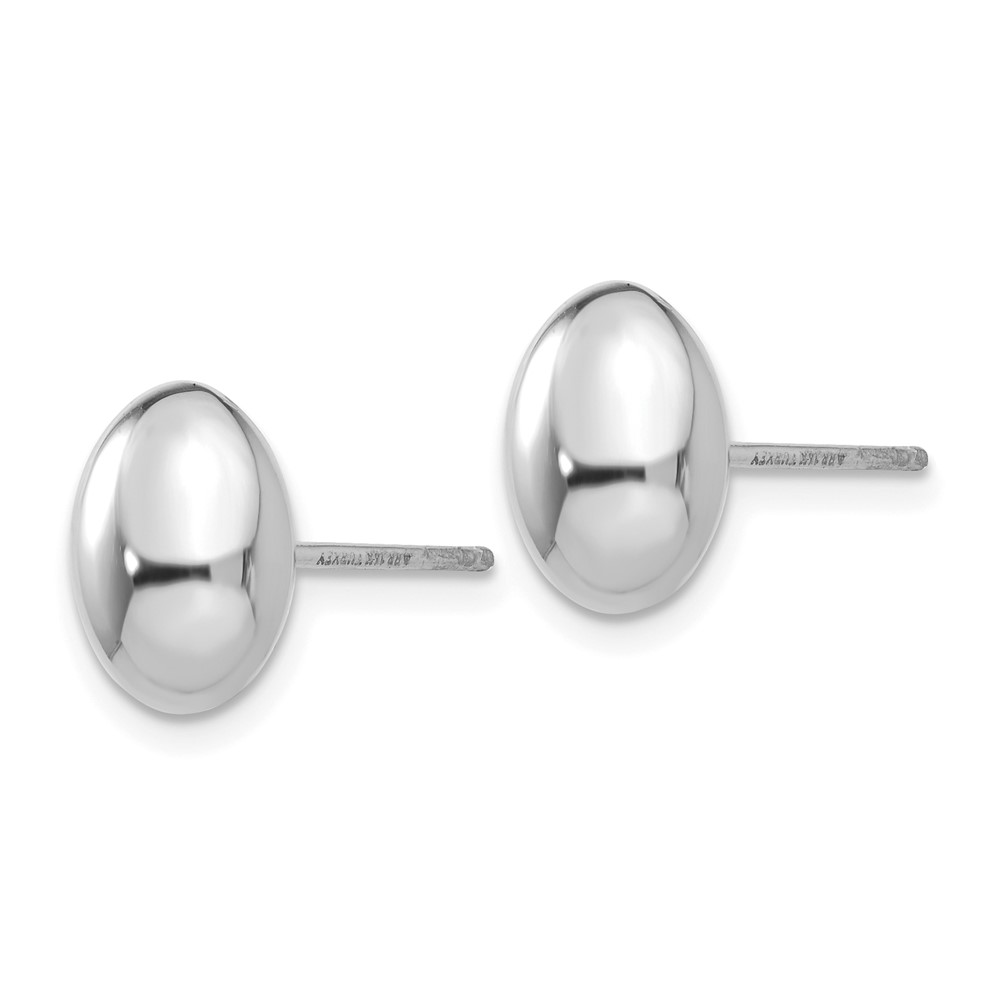 14K White Gold Polished Post Earrings (H1021)