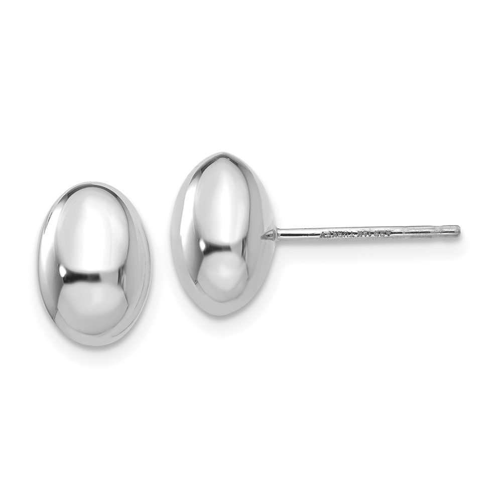 14K White Gold Polished Post Earrings (H1021)