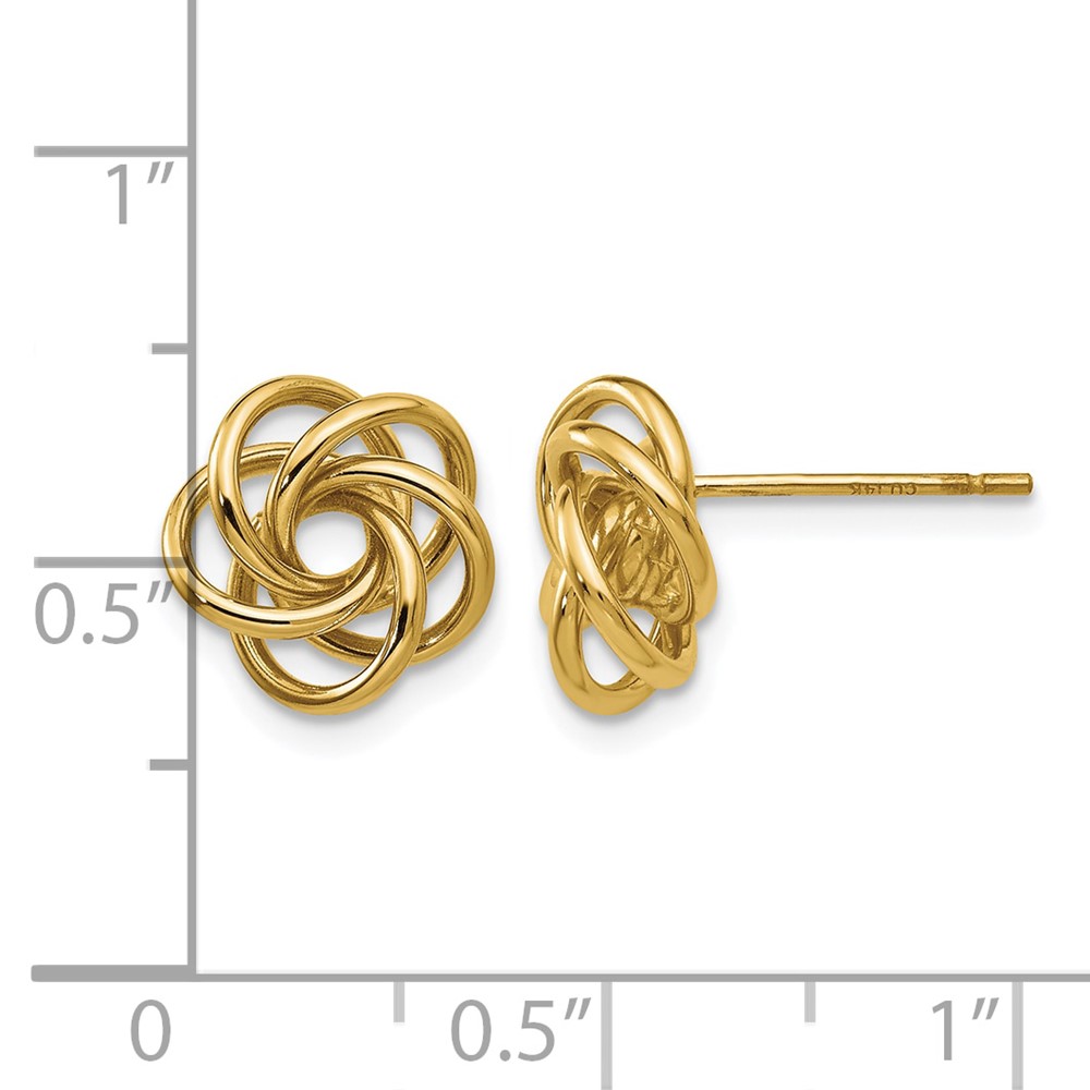 14k Love Knot Earrings (H439)