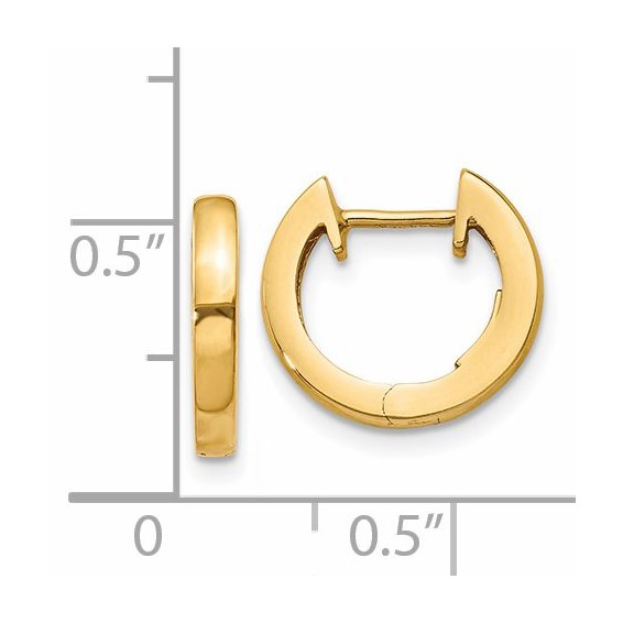 Gold Hinged Circle Hoop Earrings