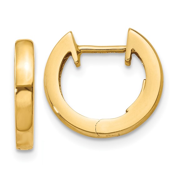 Gold Hinged Circle Hoop Earrings