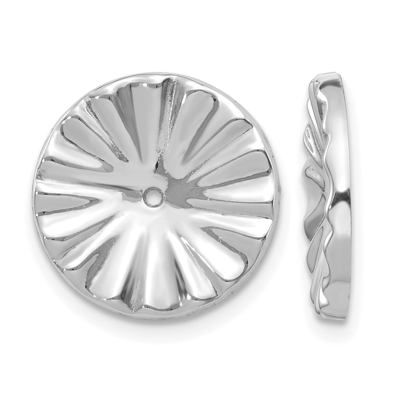 14k White Gold Fancy Earring Jackets (H843)