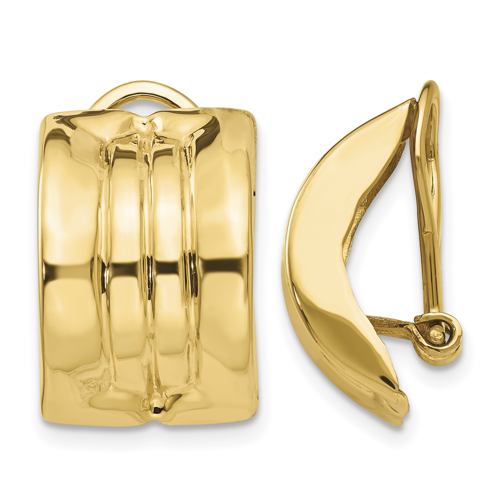 14k Omega Clip Non-pierced Earrings (H864)