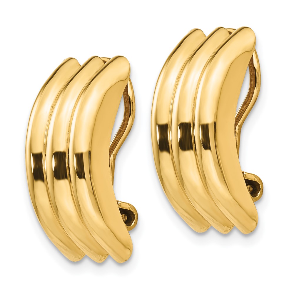 14k Omega Clip Non-pierced Earrings (H871)