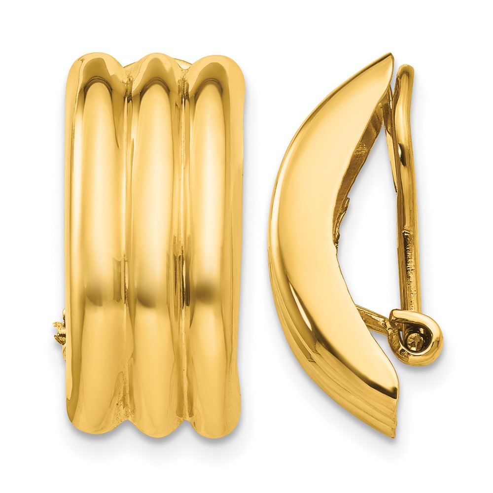 14k Omega Clip Non-pierced Earrings (H871)
