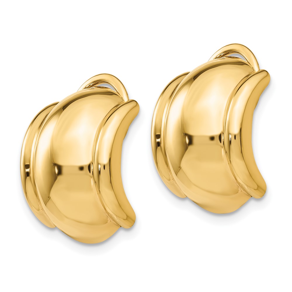 14k Omega Clip Non-pierced Earrings (H873)
