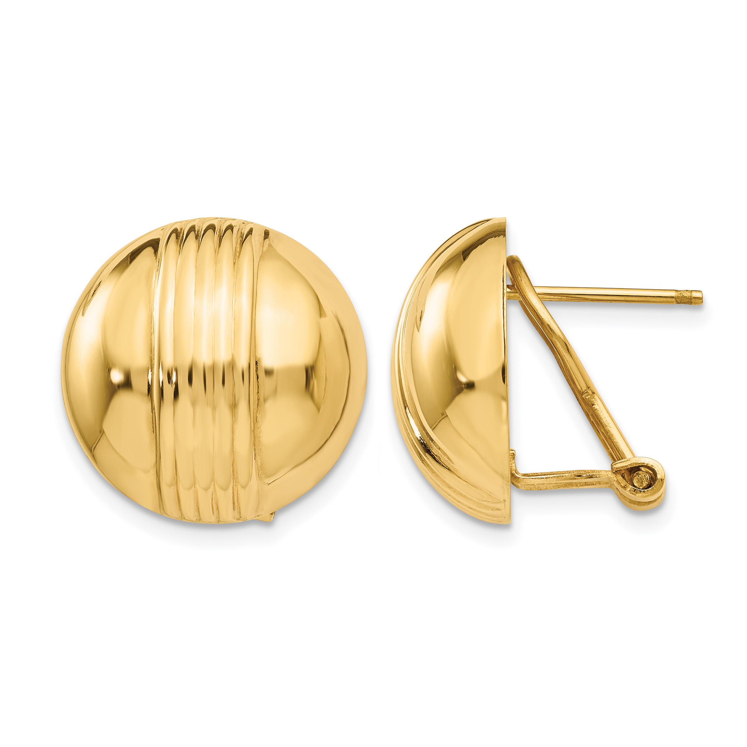 14k Omega Post Earrings (H966)