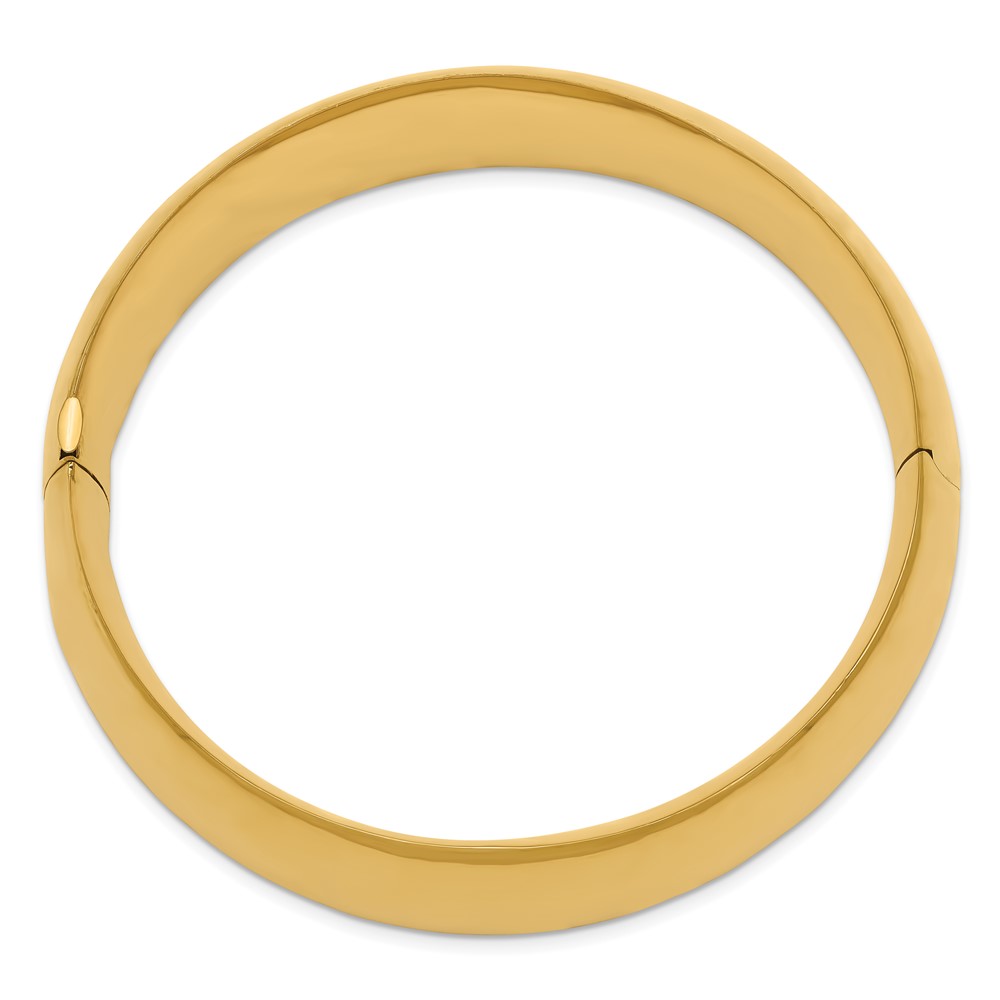 14k 13/16 High Polished 20.00mm Hinged Oval Bangle Bracelet (HP13/16)