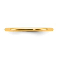 14K 1.5mm Yellow Gold Half Round Band view 3
