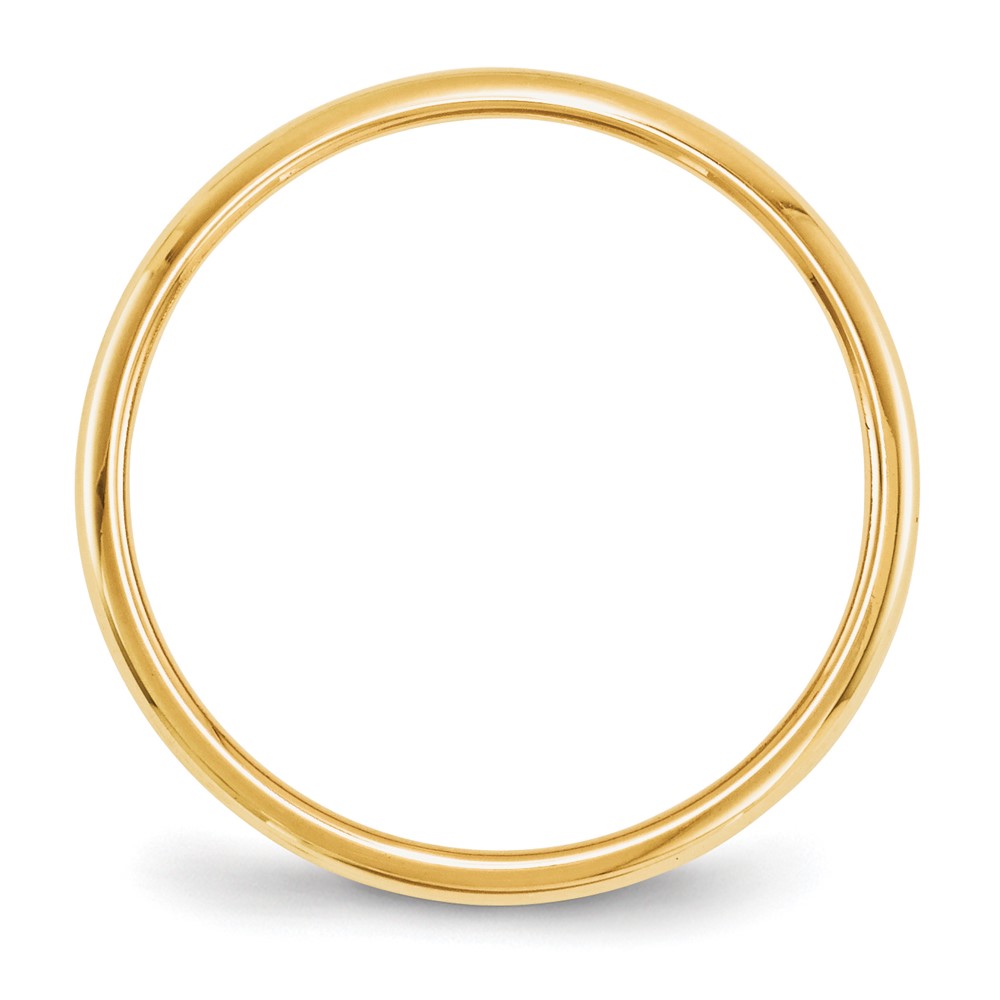 14k Yellow Gold 2mm Half Round Wedding Band Size 9 (HR020-9)