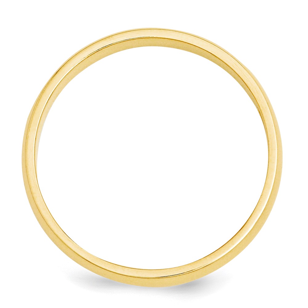 14k Yellow Gold 3mm Half-Round Wedding Band Size 7.5 (HR030-7.5)