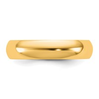 10K 4.5mm Yellow Gold Half Round Band view 3