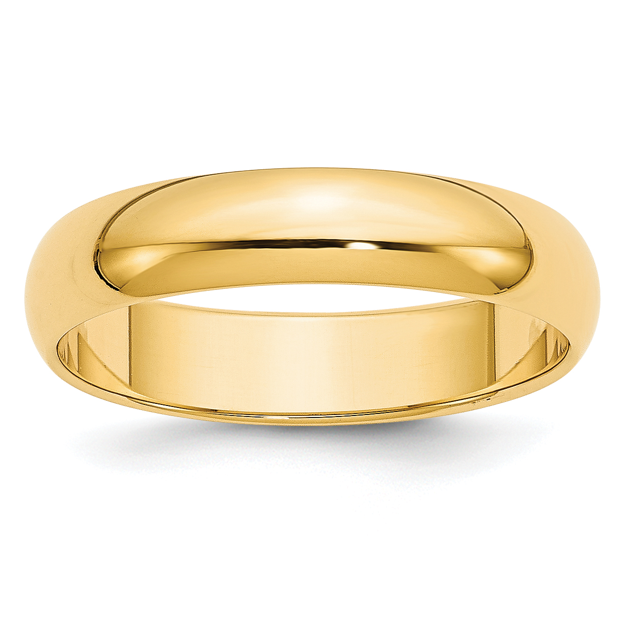 14k Yellow Gold 5mm Half-Round Wedding Band Size 12 (HR050-12)