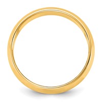 14K 5.5mm Yellow Gold Half Round Band view 2