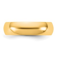 14K 5.5mm Yellow Gold Half Round Band view 3