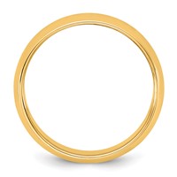 10K 6.5mm Yellow Gold Half Round Band view 2