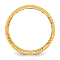 14K 11mm Yellow Gold Half Round Band, Size 5 view 2