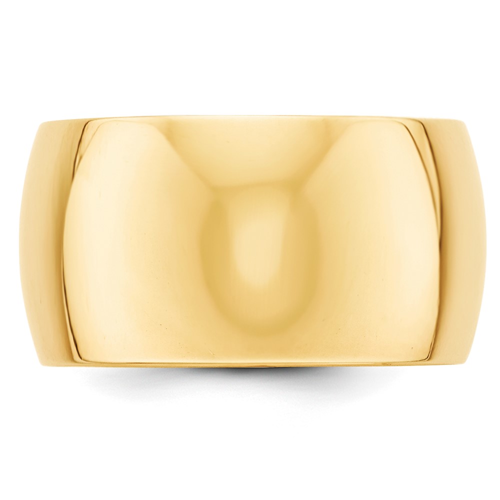 14k Yellow Gold 12mm Half Round Wedding Band Size 7 (HR120-7)
