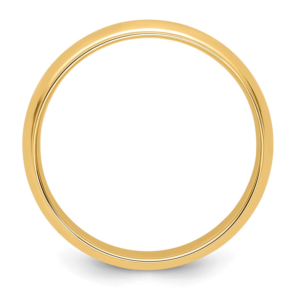 14k Yellow Gold 6mm Half Round with Edge Wedding Band Size 14 (HRE060-14)