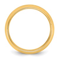 14K 7mm Yellow Gold Half Round Band with Edge view 2