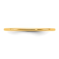14K 1mm Yellow Gold Ltw Half Round Band view 3