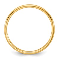 14K 1.5mm Yellow Gold Ltw Half Round Band - Size 5 view 2