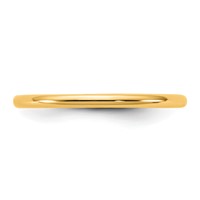14K 1.5mm Yellow Gold Ltw Half Round Band - Size 5 view 3