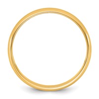 10K 3.5mm Yellow Gold Ltw Half Round Band view 2