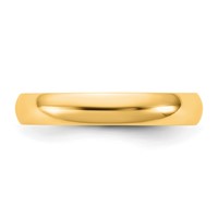 10K 3.5mm Yellow Gold Ltw Half Round Band view 3