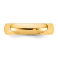 14K 4.5mm Yellow Gold Ltw Half Round Band, Size 5 view 3