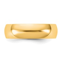 14K 5.5mm Yellow Gold Ltw Half Round Band view 3