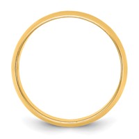 14K 7.5mm Yellow Gold Ltw Half Round Band view 2