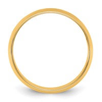 14K 9mm Yellow Gold Ltw Half Round Band view 2