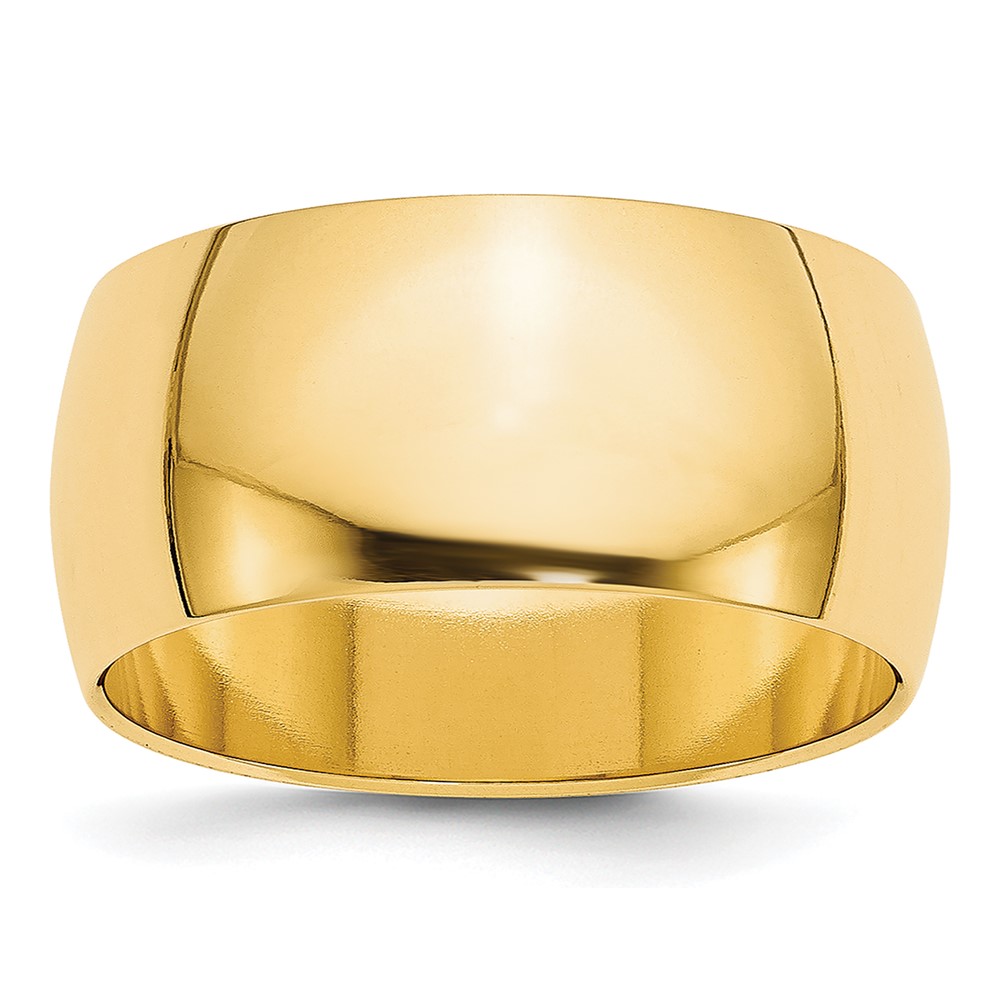 14K 9mm Yellow Gold Ltw Half Round Band
