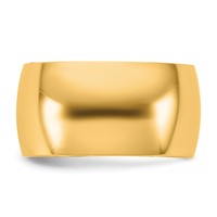 14K 10mm Yellow Gold Ltw Half Round Band view 3